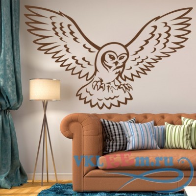 Декоративная наклейка Летящая сова