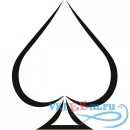 Декоративная наклейка Plain Ace of Spades Wall Stickers Sports And Hobbies Wall Art Decal