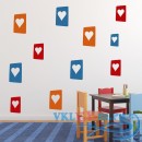 Декоративная наклейка Heart Playing Card Wall Sticker Creative Multi Pack Wall Decal Art