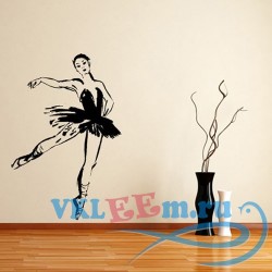 Декоративная наклейка Балетная танцовщица в позе