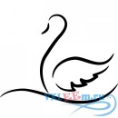 Декоративная наклейка Лебедь на воде