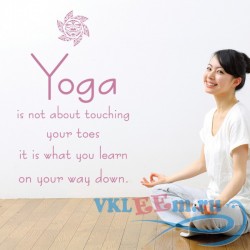 Декоративная наклейка Yoga Is Not About Touching Your Toes Wall Quote Yoga Wall Sticker Home Art Decal