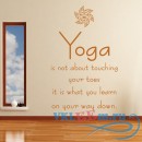Декоративная наклейка Yoga Is Not About Touching Your Toes Wall Quote Yoga Wall Sticker Home Art Decal