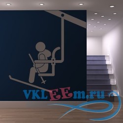 Декоративная наклейка Ski Lift Wall Sticker Winter Wall Art
