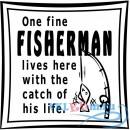 Декоративная наклейка One Fisherman Lives Here Wall Stickers Love Wall Art