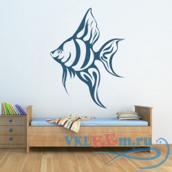 Декоративная наклейка Tropical Angel Fish Under the Sea Wall Stickers Bathroom Home Decor Art Decals