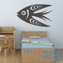 Декоративная наклейка Художественная мультяшная рыбка