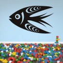 Декоративная наклейка Художественная мультяшная рыбка