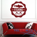 Декоративная наклейка Рыбалка знак