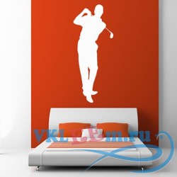 Декоративная наклейка Golf Front Facing Swing Wall Sticker Sports And Hobbies Wall Art Decal