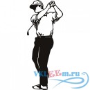 Декоративная наклейка Golfer Swing Sports And Hobbies Wall Art Sticker Wall Decal