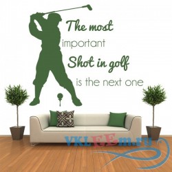 Декоративная наклейка The most important shot Sports Quotes Wall Sticker Home Art Decals Decor