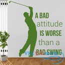 Декоративная наклейка Плохое отношение голф 