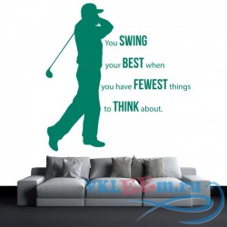 Декоративная наклейка Swing you best Sports Quotes Wall Sticker Sports Art Decals Decor