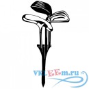 Декоративная наклейка Golf Tee Clubs Hobbies Sports Wall Art Sticker Decal
