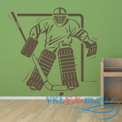 Декоративная наклейка Ice Hockey Goal Keeper In Goal Hockey Wall Stickers Stadium Gym Sport Art Decals