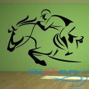 Декоративная наклейка Horse And Jockey Racing Farmyard Animals Wall Stickers Racing Decor Art Decals
