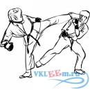 Декоративная наклейка Karate Kick Wall Sticker Martial Arts Wall Art