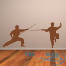 Декоративная наклейка Martial Arts Wall Sticker Fighting Wall Art