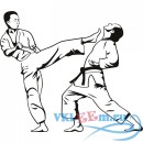 Декоративная наклейка Karate Kick Judo Jiu Jitsu Extreme Sports &amp; Fighting Wall Stickers Sport Decals