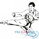 Декоративная наклейка Karate Kick Martials Arts Extreme Sports &amp; Fighting Wall Sticker Sport Art Decal