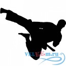 Декоративная наклейка Flying Kick Martial Arts Extreme Sports &amp; Fighting Wall Sticker Sport Art Decals