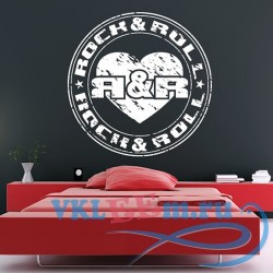 Декоративная наклейка Rock And Roll Badge Musicians &amp; Band Logos Wall Stickers Music Decor Art Decals