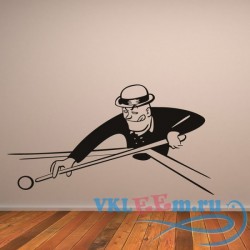 Декоративная наклейка Snooker Player Wall Sticker Sports Wall Art