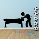 Декоративная наклейка Pool Player Pub Games Cartoon Sports And Hobbies Wall Stickers Games Art Decals