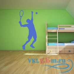 Декоративная наклейка High Tennis Serve Silhouette Tennis Wall Stickers Gym Sport Decor Art Decals
