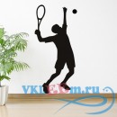 Декоративная наклейка High Tennis Serve Silhouette Tennis Wall Stickers Gym Sport Decor Art Decals