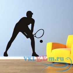 Декоративная наклейка Tennis Ball Bounce Silhouette Tennis Wall Stickers Gym Sport Decor Art Decals