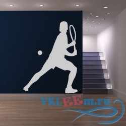 Декоративная наклейка Tennis Backhand Game Volley Tennis Wall Stickers Gym Sport Decor Art Decals