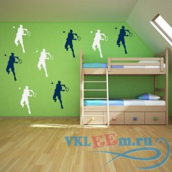 Декоративная наклейка Male Tennis Player Wall Sticker Creative Multi Pack Wall Decal Art