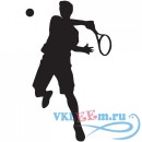 Декоративная наклейка Male Tennis Player Wall Sticker Creative Multi Pack Wall Decal Art