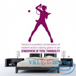 Декоративная наклейка Tennis &amp; Tranquility Sports Quotes Wall Sticker Home Art Decals Decor