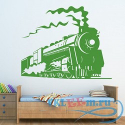Декоративная наклейка поезд грузовой