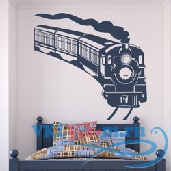Декоративная наклейка прибывающий поезд 70 - 80 года
