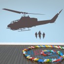 Декоративная наклейка военная вертолетная операция