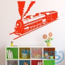 Декоративная наклейка поезд с паром 