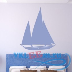 Декоративная наклейка трех парусное судно