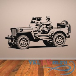 Декоративная наклейка  Jeep джип военный