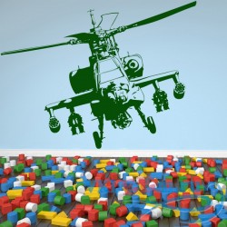 Декоративная наклейка боевой  вертолет