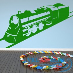 Декоративная наклейка детская железная дорога