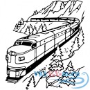 Декоративная наклейка поезд на опасной горной дороге (чагенктон)
