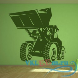 Декоративная наклейка трактор с ковшом