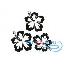 Декоративная наклейка Гибискус цветы 