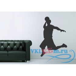 Декоративная наклейка Баскетболист бросает мяч