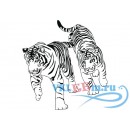 Декоративная наклейка два тигра