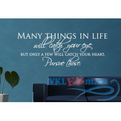 Декоративная наклейка Wall Quote Decal - Many Things in Life will catch your eye